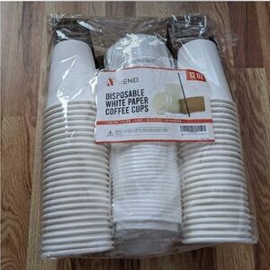 BRAND NEW 100 CUPS WITH LIDS, SLEEVES, AND STIRRERS